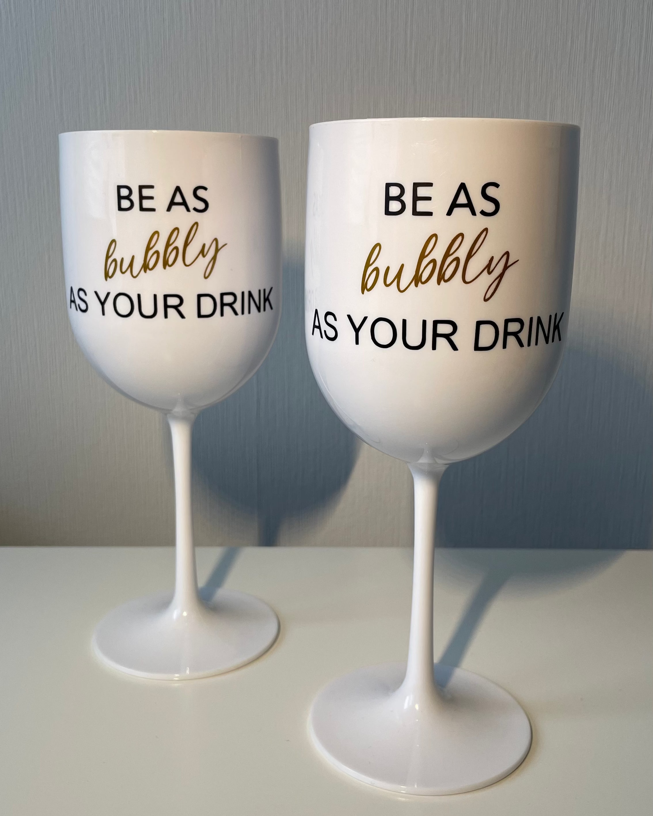 Wijnglas met leuke tekst