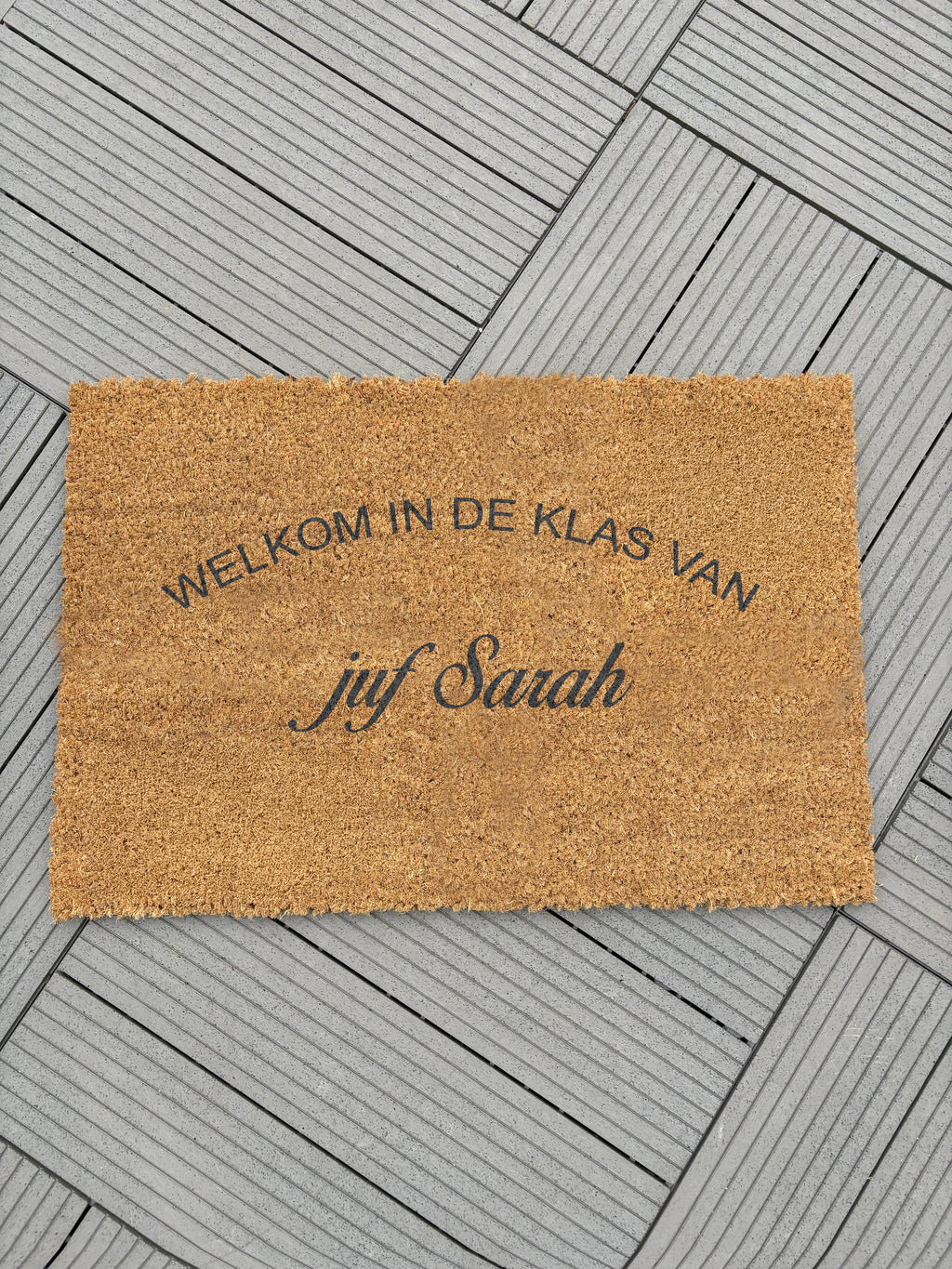 Gerpersonaliseerde deurmat