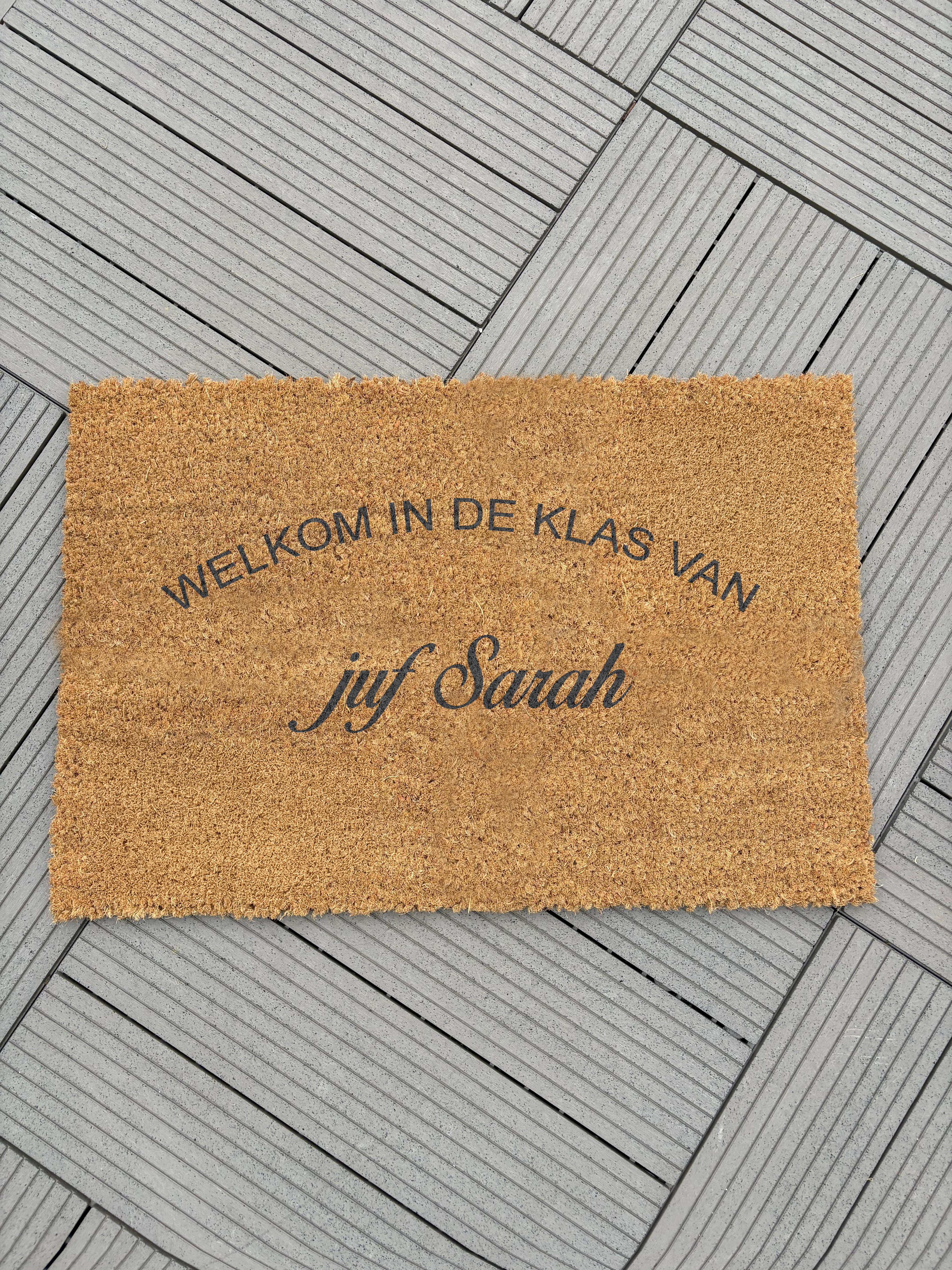 Gerpersonaliseerde deurmat