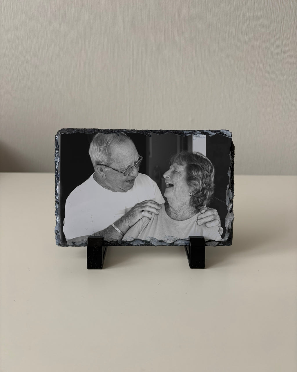 Leisteen met foto