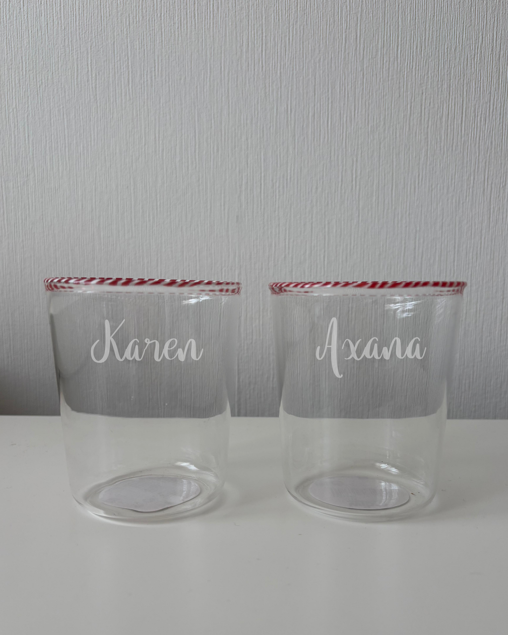 Kerstglazen met naam